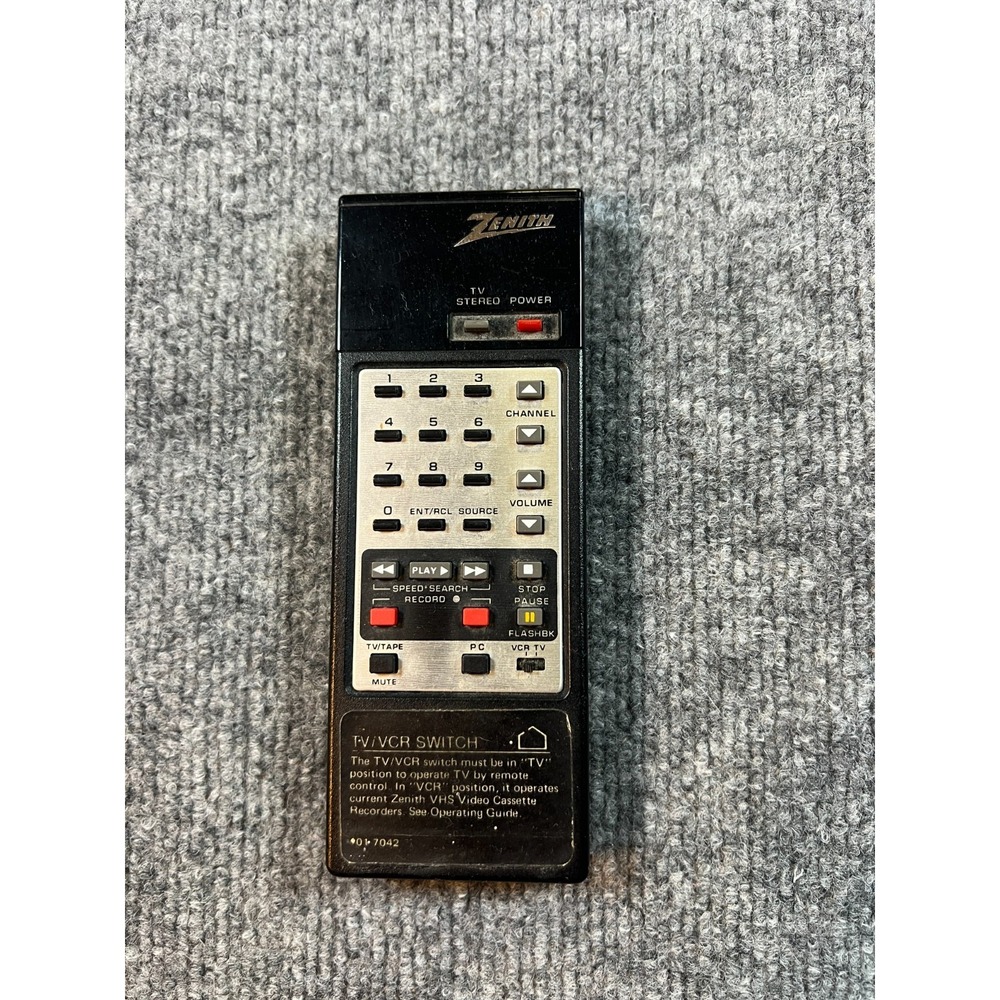 Vintage Zenith TV/VCR Remote Model 343 14-970B Remote Control